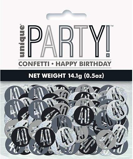 Glitz Black 40 Confetti