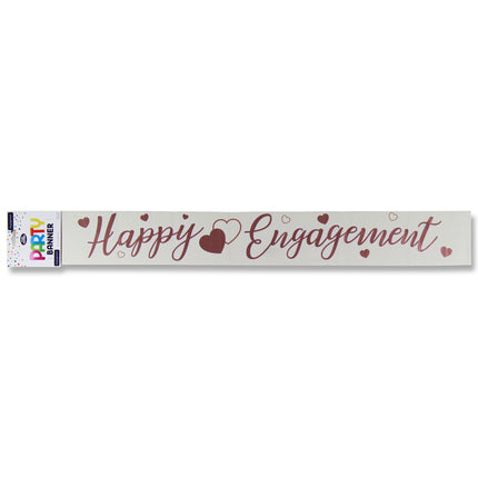 Happy Engagement Banner Rose Gold