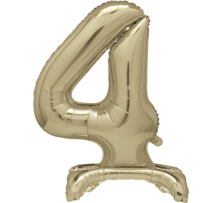 Gold 30" stand alone foil balloon number