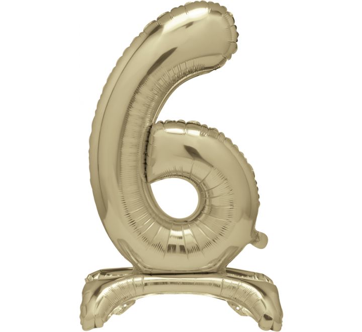 Gold 30" stand alone foil balloon number