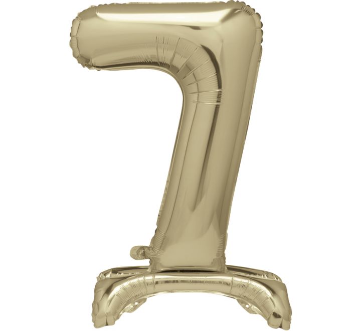 Gold 30" stand alone foil balloon number