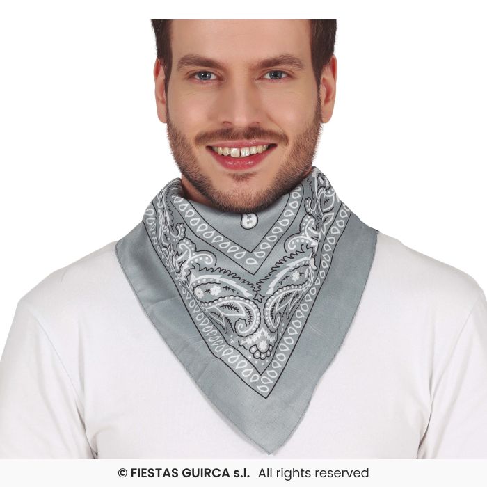 Grey Cowboy Bandana