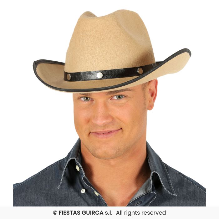 Light Brown Felt Cowboy Hat