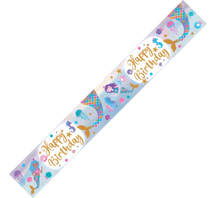 9ft Mermaid Birthday Banner