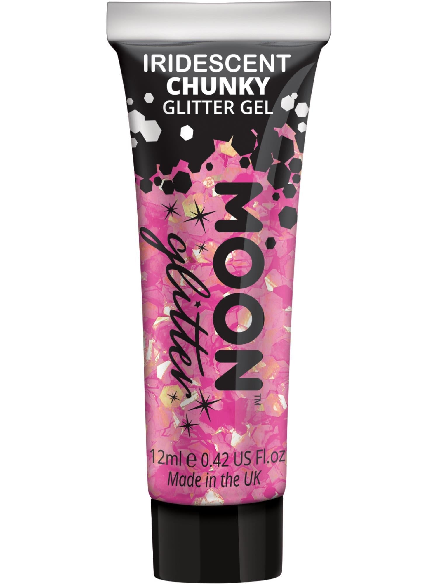 Iridescent Chunky Glitter Gel 12ml - Pink