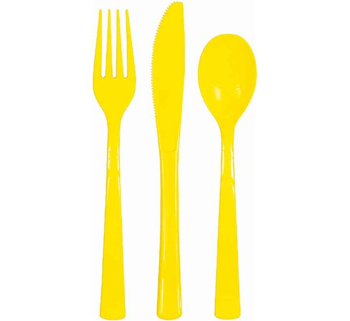 Neon Yellow Cutlery 18ct