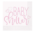 Pink Baby Shower Napkins 16ct