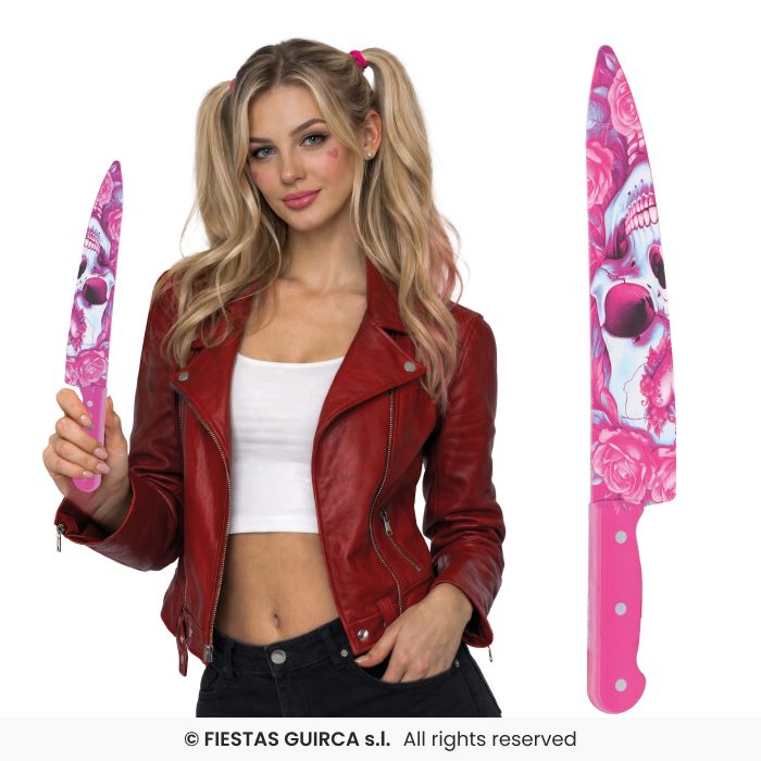 Pink Skull Knife