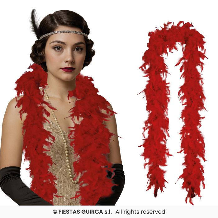 Red Feather Boa
