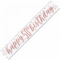 Happy 50th Birthday Banner Rose Gold 9ft