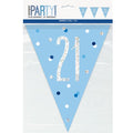 Blue & Silver Flag Banner - 21st