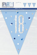 Blue & Silver Flag Banner - 18th
