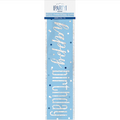 Happy Birthday Blue & Silver Banner 9ft