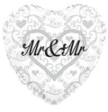 Mr & Mr 18" Foil Heart