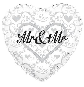 Mr & Mr 18" Foil Heart