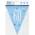 Blue & Silver Flag Banner - 60th