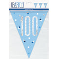 Blue & Silver Flag Banner - 100th