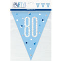 Blue & Silver Flag Banner - 80th