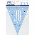 Blue & Silver Flag Banner - 30th