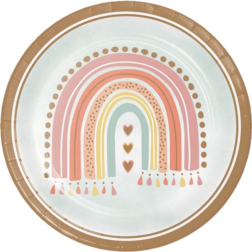 Boho Rainbow Plates 8ct