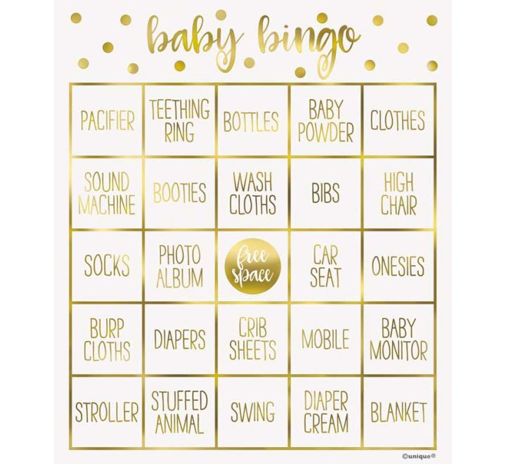 Baby Shower Bingo Game