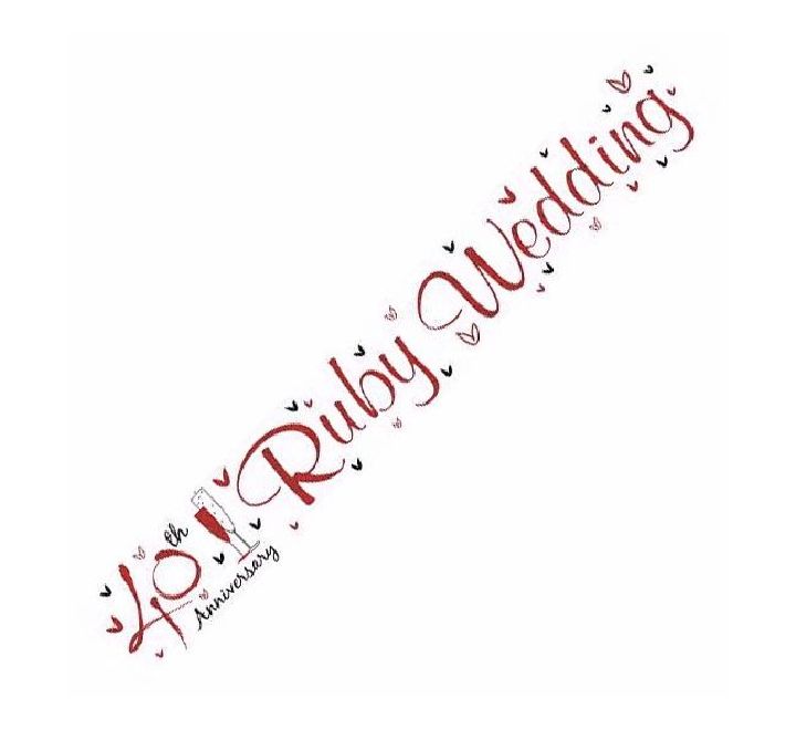 Ruby Anniversary Banner