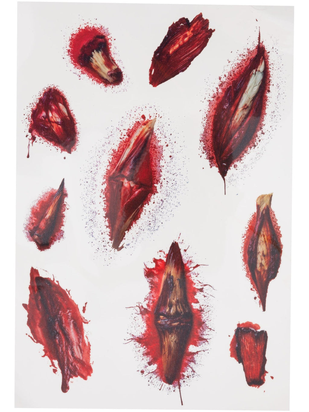 Horror Wound Tattoo Transfers