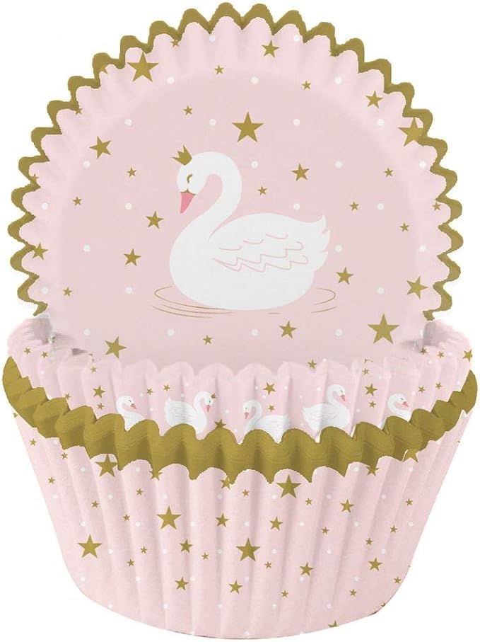 Stylish Swan Cupcake Cases 75ct