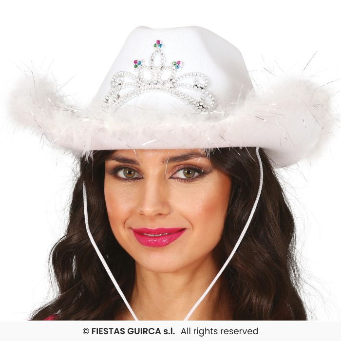 White Cowboy Hat Boa