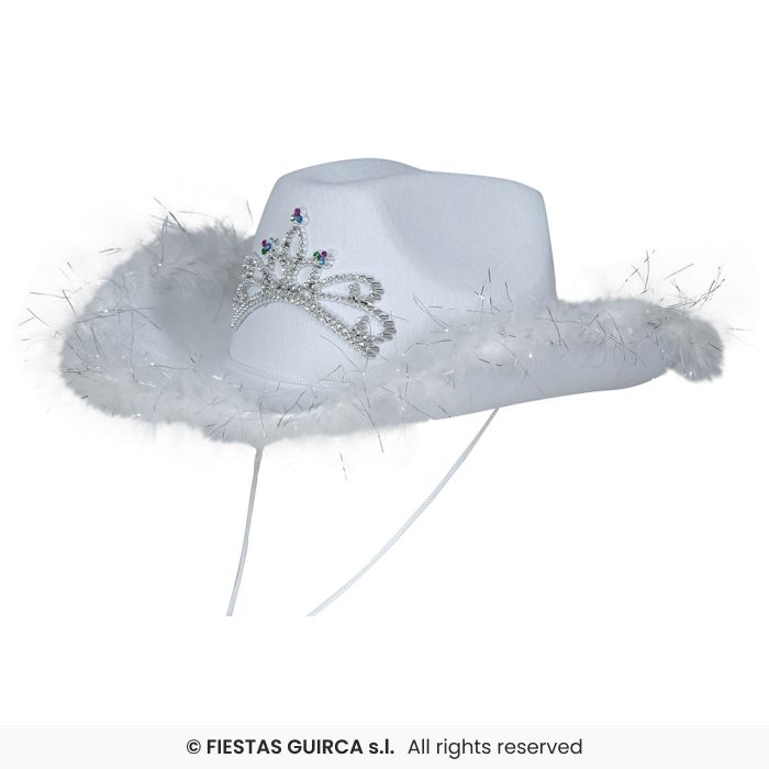 White Cowboy Hat Boa